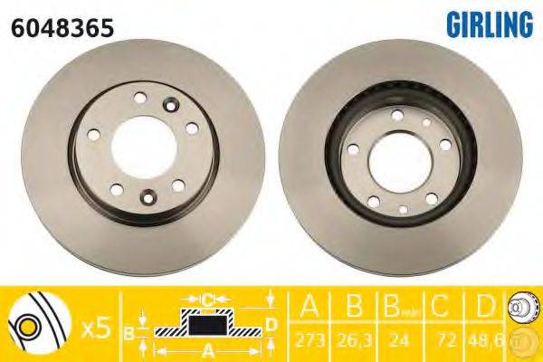 GIRLING 6048365 гальмівний диск