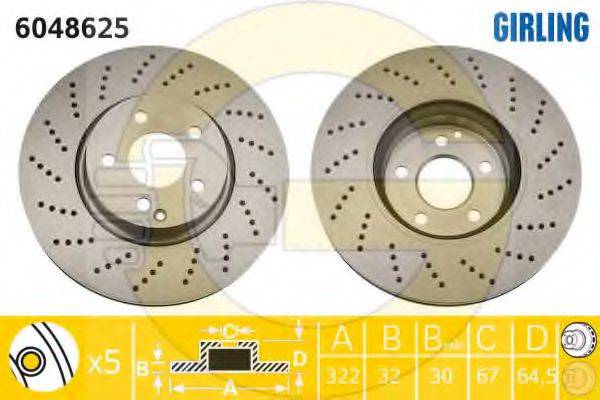 GIRLING 6048625 гальмівний диск