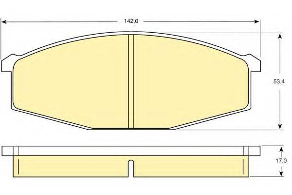 GIRLING 6107479 Комплект гальмівних колодок, дискове гальмо