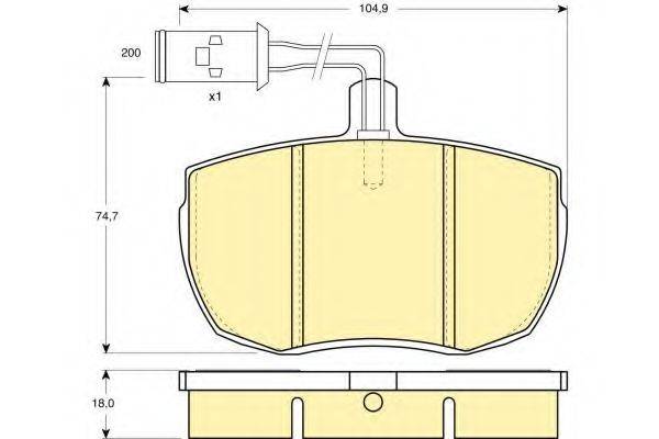 GIRLING 6107896 Комплект гальмівних колодок, дискове гальмо