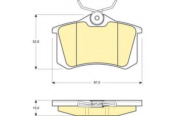 GIRLING 6108231 Комплект гальмівних колодок, дискове гальмо