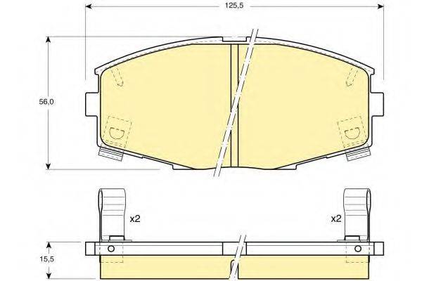 GIRLING 6108809 Комплект гальмівних колодок, дискове гальмо