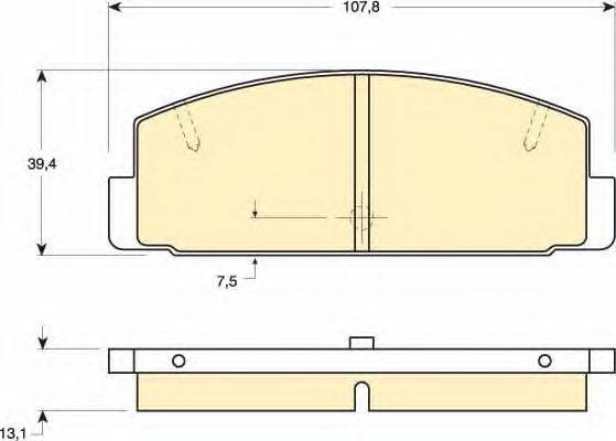 GIRLING 6110279 Комплект гальмівних колодок, дискове гальмо