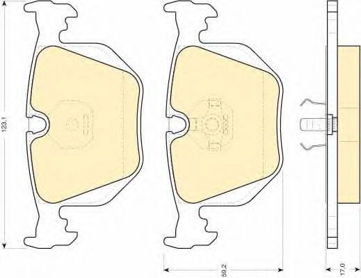 GIRLING 6111192 Комплект гальмівних колодок, дискове гальмо