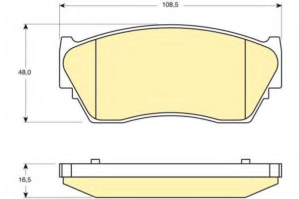 GIRLING 6111709 Комплект гальмівних колодок, дискове гальмо