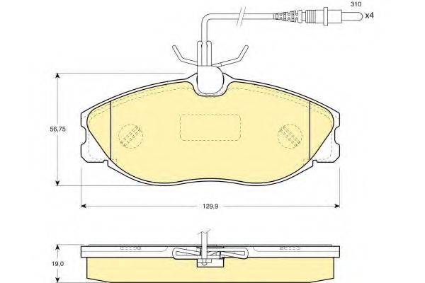 GIRLING 6111941 Комплект гальмівних колодок, дискове гальмо