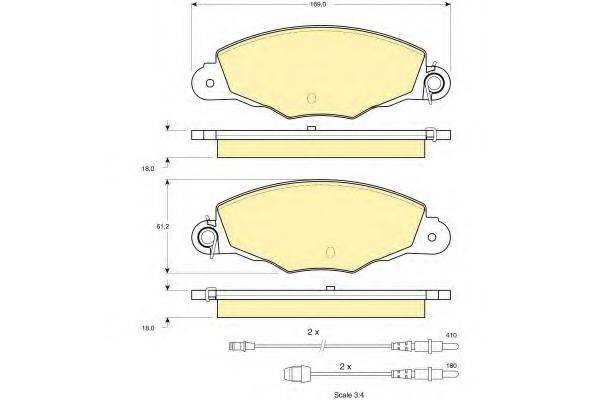 GIRLING 6113364 Комплект гальмівних колодок, дискове гальмо