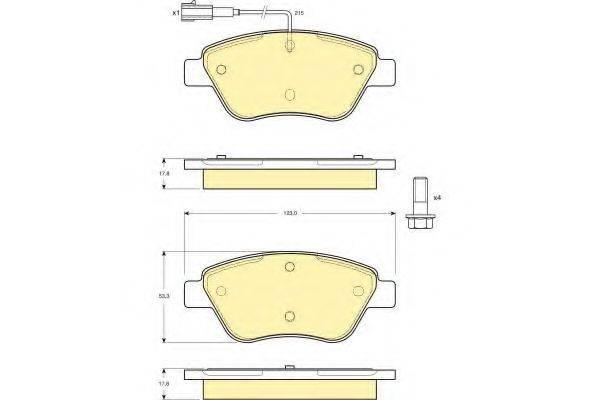 GIRLING 6114824 Комплект гальмівних колодок, дискове гальмо