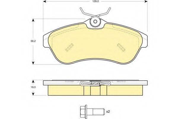 GIRLING 6114961 Комплект гальмівних колодок, дискове гальмо