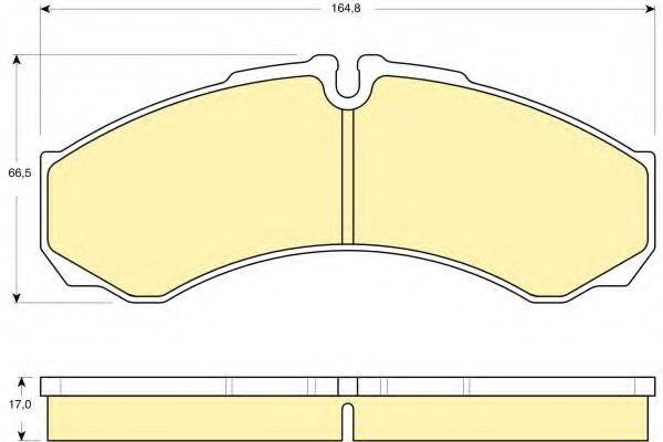 GIRLING 6115349 Комплект гальмівних колодок, дискове гальмо