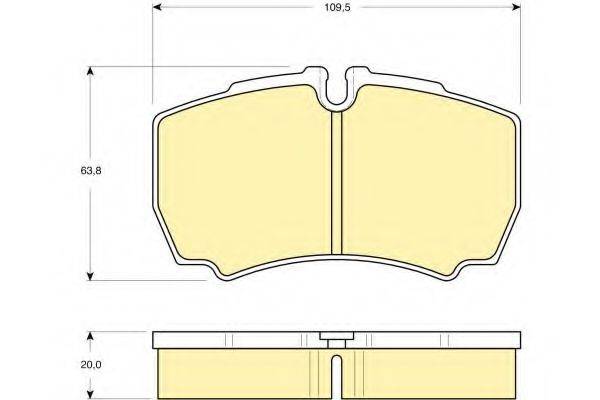 GIRLING 6115359 Комплект гальмівних колодок, дискове гальмо