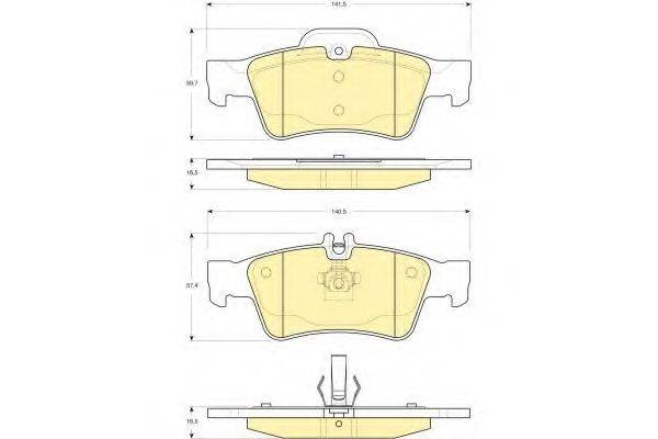 GIRLING 6115462 Комплект гальмівних колодок, дискове гальмо