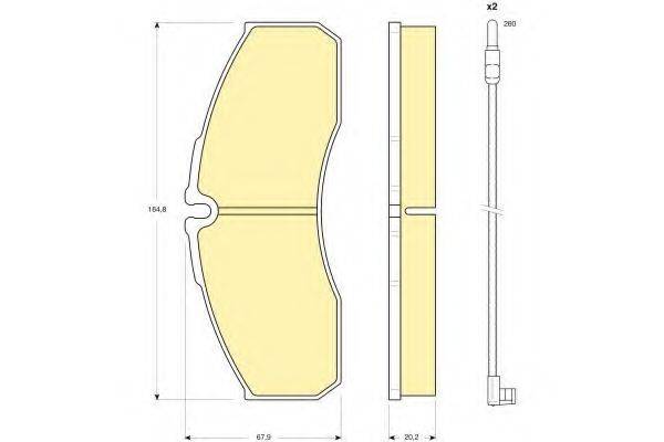 GIRLING 6116109 Комплект гальмівних колодок, дискове гальмо