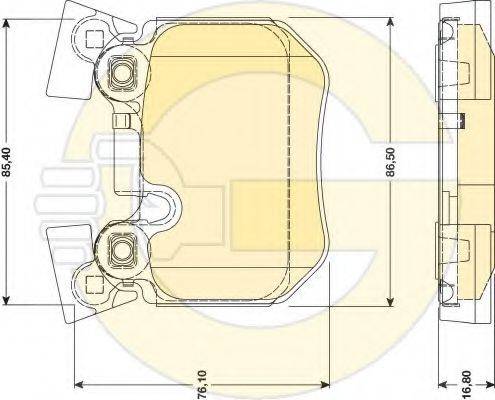 GIRLING 6117959 Комплект гальмівних колодок, дискове гальмо