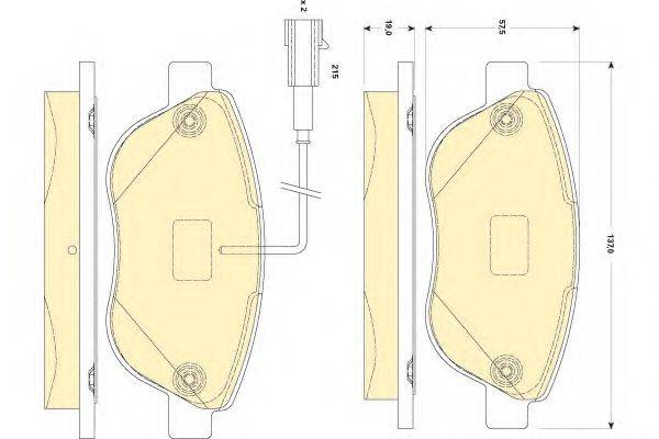 GIRLING 6118294 Комплект гальмівних колодок, дискове гальмо