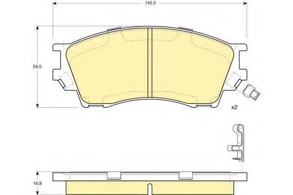 GIRLING 6132309 Комплект гальмівних колодок, дискове гальмо