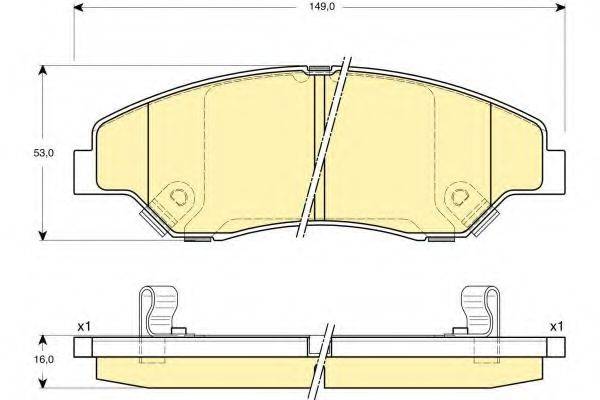 GIRLING 6132419 Комплект гальмівних колодок, дискове гальмо