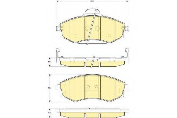 GIRLING 6132569 Комплект гальмівних колодок, дискове гальмо