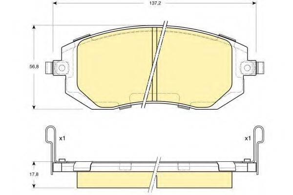 GIRLING 6133289 Комплект гальмівних колодок, дискове гальмо