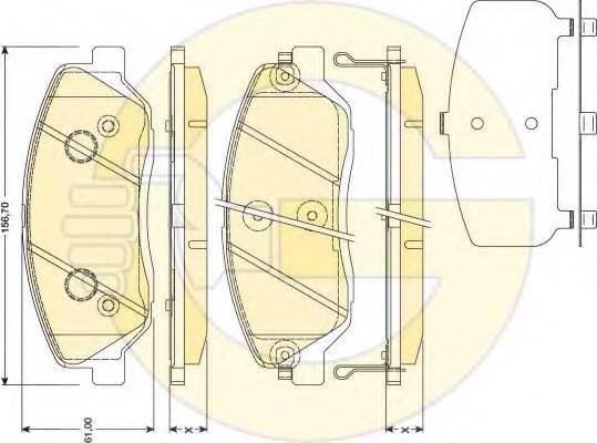 GIRLING 6134189 Комплект гальмівних колодок, дискове гальмо