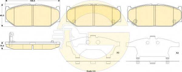 GIRLING 6135229 Комплект гальмівних колодок, дискове гальмо