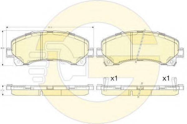 GIRLING 6135455 Комплект гальмівних колодок, дискове гальмо