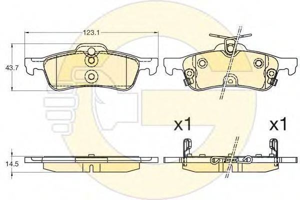 GIRLING 6135882 Комплект гальмівних колодок, дискове гальмо