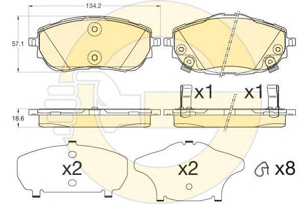 GIRLING 6135983 Комплект гальмівних колодок, дискове гальмо