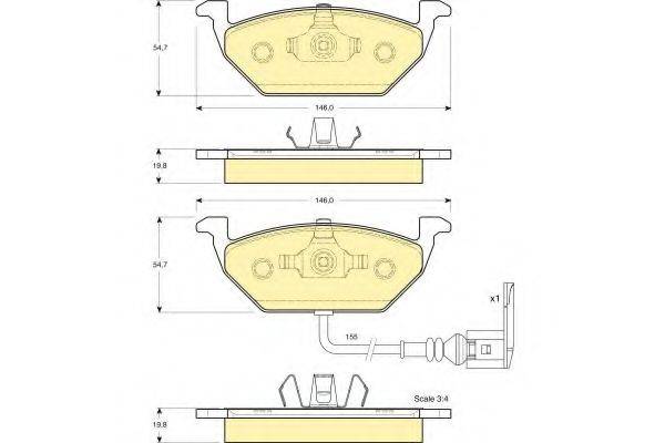 GIRLING 6411935 Комплект гальм, дисковий гальмівний механізм