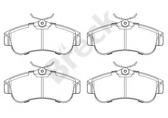 BRECK 215460070100 Комплект гальмівних колодок, дискове гальмо