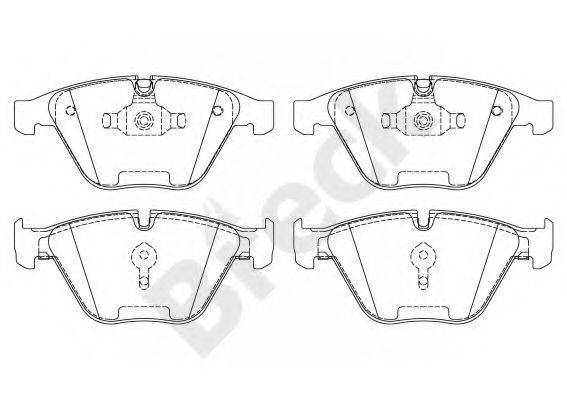 BRECK 233130070110 Комплект гальмівних колодок, дискове гальмо