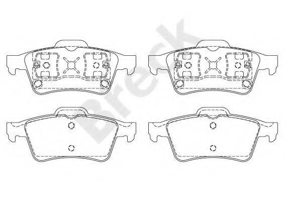 BRECK 234820070200 Комплект гальмівних колодок, дискове гальмо