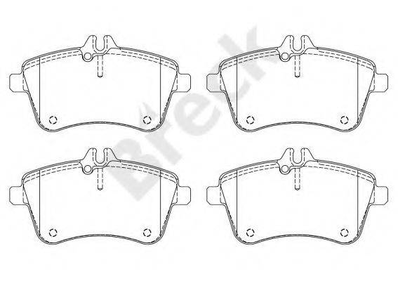 BRECK 238810070110 Комплект гальмівних колодок, дискове гальмо