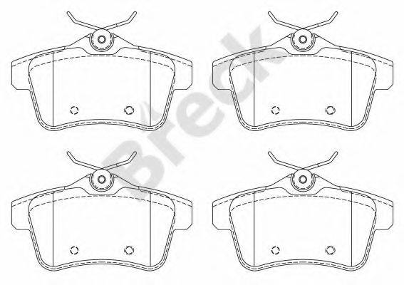 BRECK 249220070400 Комплект гальмівних колодок, дискове гальмо