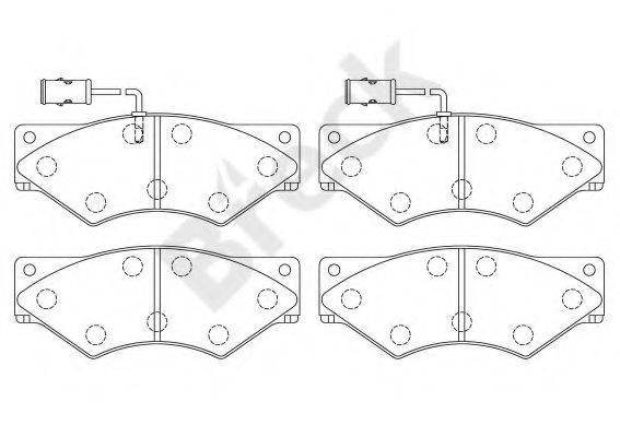 BRECK 290010090210 Комплект гальмівних колодок, дискове гальмо
