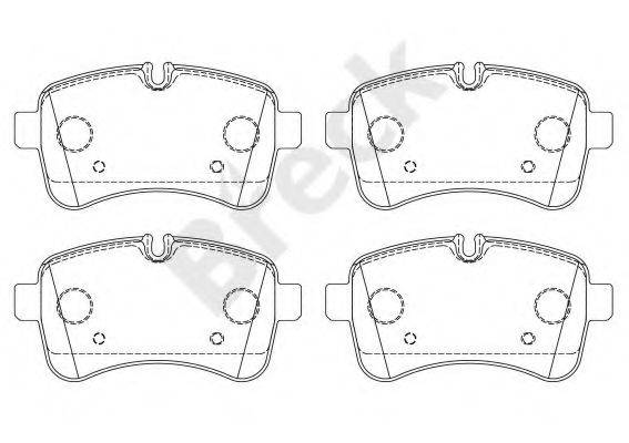 BRECK 292320070300 Комплект гальмівних колодок, дискове гальмо