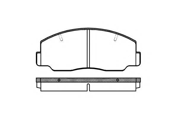 KAWE 013700 Комплект гальмівних колодок, дискове гальмо