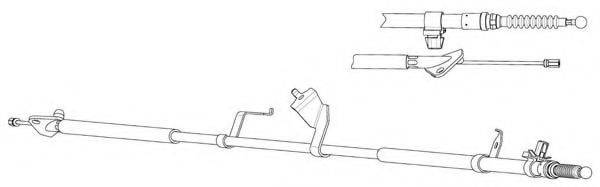 KAWE TO02203 Трос, стоянкова гальмівна система