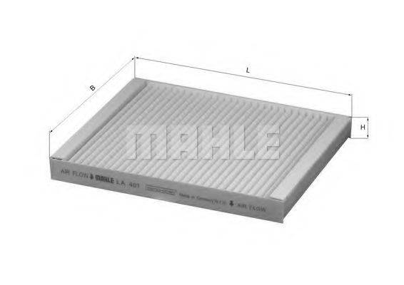 MAHLE ORIGINAL LA401 Фільтр, повітря у внутрішньому просторі