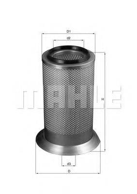 MAHLE ORIGINAL LX141 Повітряний фільтр