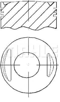 MAHLE ORIGINAL E25160 Поршень