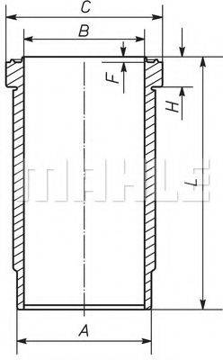 MAHLE ORIGINAL 007WN45 Гільза циліндра