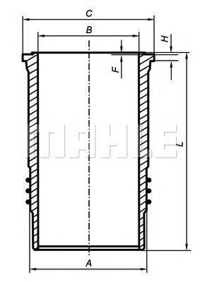 MAHLE ORIGINAL 037WN48 Гільза циліндра