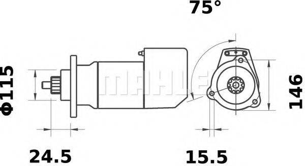 MAHLE ORIGINAL MS529 Стартер