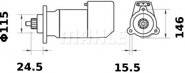 MAHLE ORIGINAL MS456 Стартер