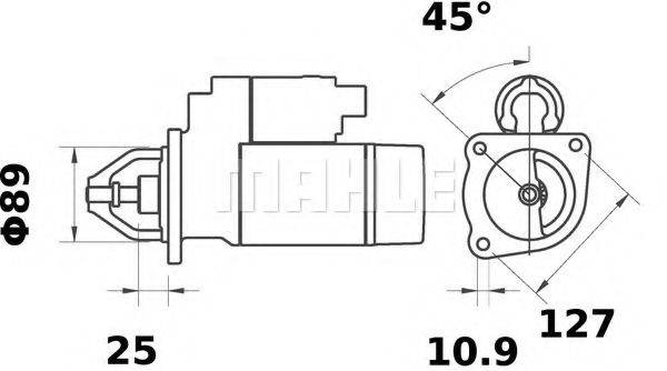 MAHLE ORIGINAL MS444 Стартер