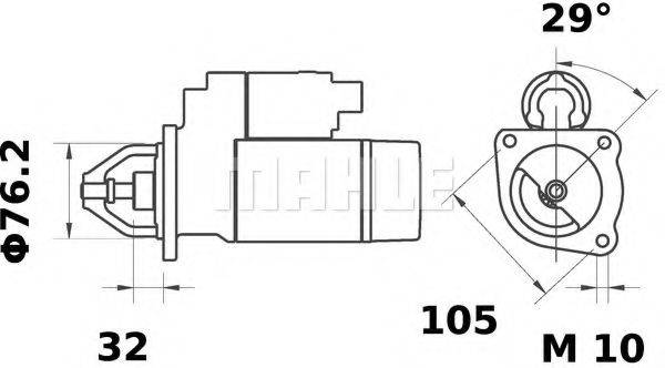 MAHLE ORIGINAL MS410 Стартер