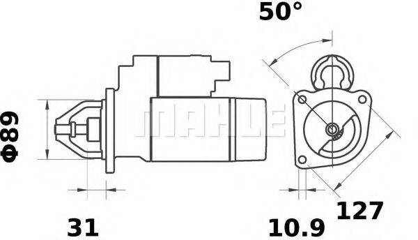 MAHLE ORIGINAL MS386 Стартер