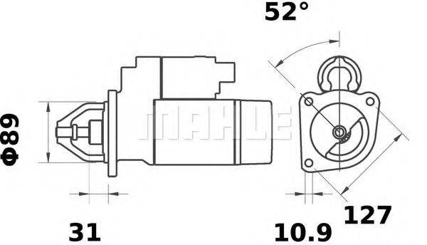 MAHLE ORIGINAL MS277 Стартер