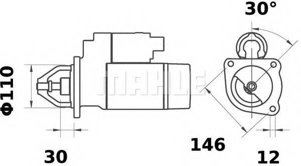 MAHLE ORIGINAL MS186 Стартер